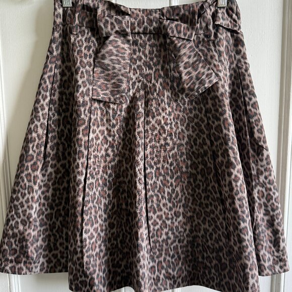 Vintage Charles Gray London Pleated Skirt - Animal Print - UK Designer - Picture 1 of 4